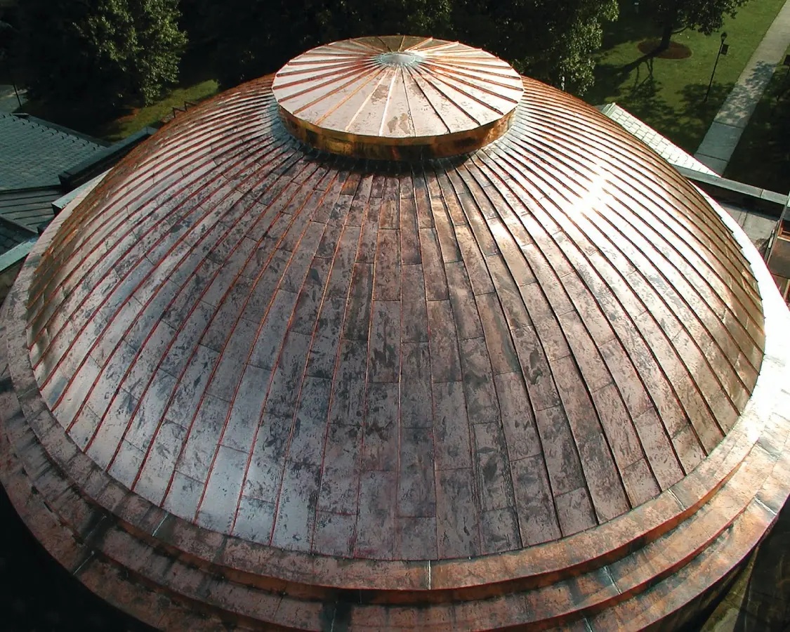 Craftsman Roofing crew installing a new roof in Russia